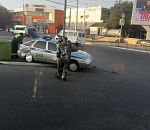 В Астрахани утром подбили машину ДПС