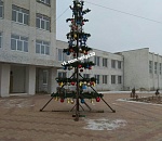 Лысая ёлка в одном из астраханских сёл преобразилась