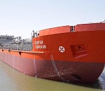 Судозавод "Лотос" спустил на воду нефтетанкер для Московского речного пароходства