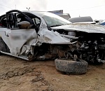 На трассе под Астраханью произошла серьёзная авария с участием такси: пятеро пострадавших