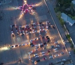 В Астрахани более сотни машин выстроились в слово «Победа»: видео