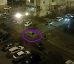 В Астрахани в замерзшей луже застряли 10 машин