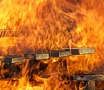 На Городском острове в Астрахани спалили постройку