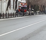 Ажиотаж вокруг здания астраханской полиции вызвал пожар