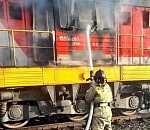 В Астрахани потушили пожар в кабине тепловоза