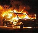 В Кировском районе Астрахани сгорел автомобиль