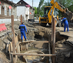 Ремонт ливневки на разрытой астраханской улице идет полным ходом