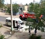 В Астрахани загорелась "Газель"