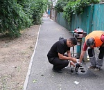 В Астрахани измерили толщину свежеуложенного асфальта