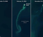 В Каспийском море появился и пропал «остров-призрак»