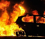 В Астрахани сгорел автомобиль