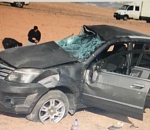 На трассе под Астраханью машина разбилась всмятку