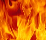 В Астрахани сгорел автокран