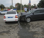 В Астрахани иномарка протаранила  машину ДПС — пострадали полицейские