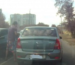 В Астрахани засняли быдло-водителя. ВИДЕО