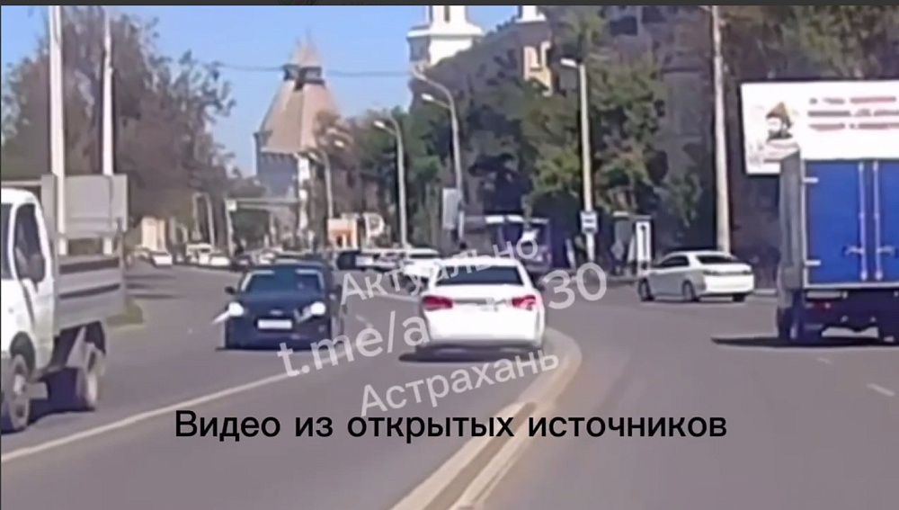 59-летний водитель попался на опасном маневре в центре Астрахани