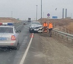 На трассе под Астраханью из-за коровы разбилась машина