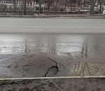 В Астрахани снова провалился асфальт