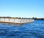 Бетонный понтон отправился в самостоятельное путешествие по Волге в Астрахани