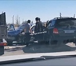 На Началовском шоссе произошла серьезная тройная авария: видео