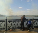 В Астрахани полыхал остров Городской