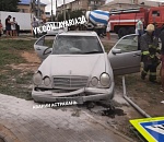 Кадры ДТП с иномарками в Астрахани, в которой пострадали три человека