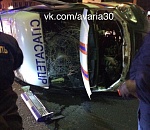 В Астрахани попала в ДТП и опрокинулась машина спасателей