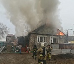 На Бэра в Астрахани произошел сильный пожар