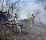 В Астрахани произошел крупный пожар