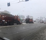 Снег в Астрахани чистят силами 32 единиц спецтехники
