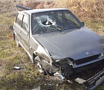 Перевернулась Лада с детьми: астраханке стало плохо за рулем