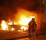 В центре Астрахани сгорела «Газель»