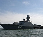 Корабли Каспийской флотилии провели учения с ракетными пусками