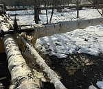 Труба горячего водоснабжения лопнула от мороза в астраханской больнице