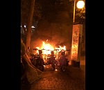 Ночью на площади Ленина в Астрахани мощно горели электросамокаты, видео