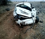 Под Астраханью перевернулся Volkswagen, водитель госпитализирован