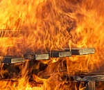 Торговые павильоны сгорели в районе Больших исад в Астрахани