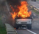 В Астраханской области сгорела грузовая «Газель»