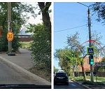 В Астрахани после жалоб водителей подстригли кусты перед светофором