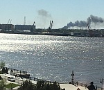 На "трусовской" стороне Астрахани сильный пожар