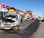 В Астрахани в лобовом столкновении пострадали 6 пассажиров маршрутки