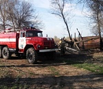 В Астраханской области дотла сгорело здание