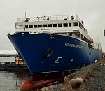 Паром, отремонтированный в Астрахани, застрял в Ярославле