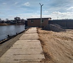 В Астрахани на Цареве готовят площадку под понтонную переправу