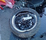 На астраханской трассе опрокинулся пьяный скутерист