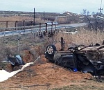 На юге Астраханской области из-за опрокидывания «Лады» погиб водитель