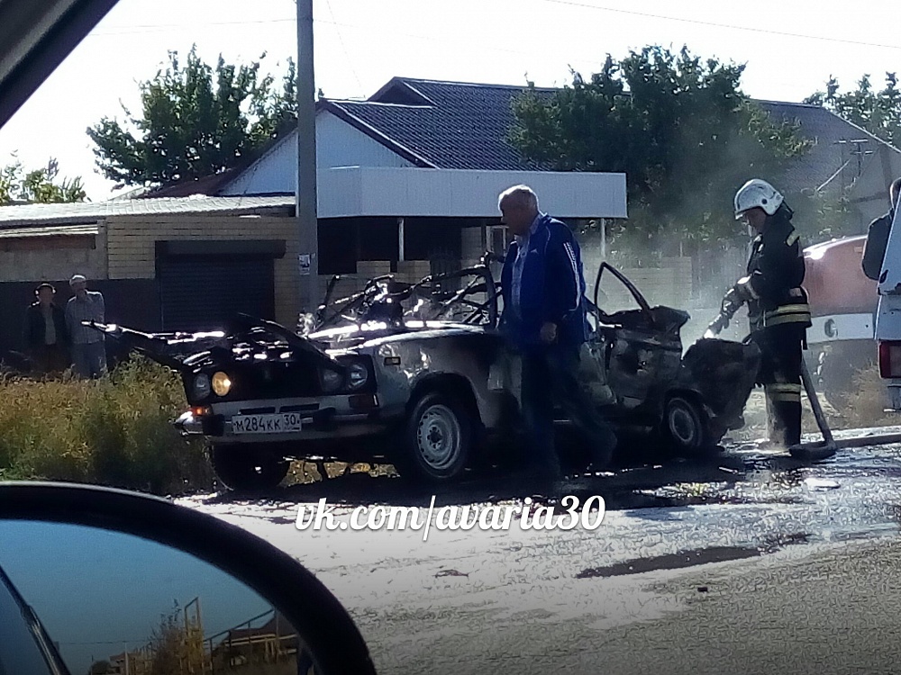 Под Астраханью взорвался автомобиль