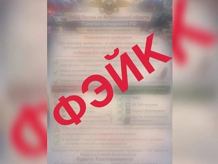 В Астрахани распространяют фейк о проверке телефонов на запрещенные мессенджеры