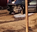 Жесткая авария в Астрахани: машине снесли весь перед