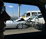 В Астрахани в лобовом столкновении двух авто пострадали трое